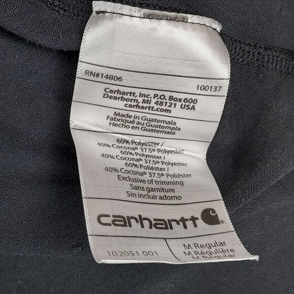Carhartt Force Men’s Medium Black 1/4 Zip Pullover Shirt Relaxed Fit - Picture 7 of 10